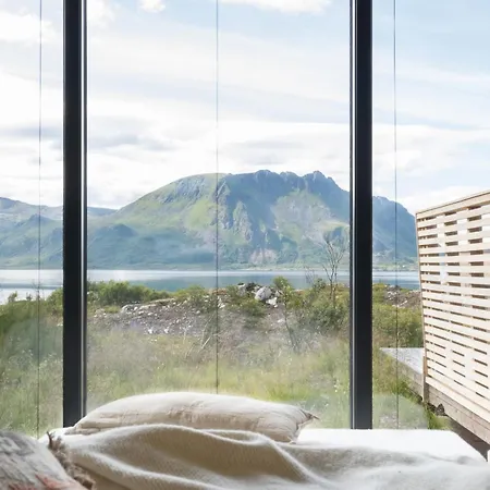 別荘 Lyngvaer Panorama - Jacuzzi & Sauna - No 37 Kleppstad